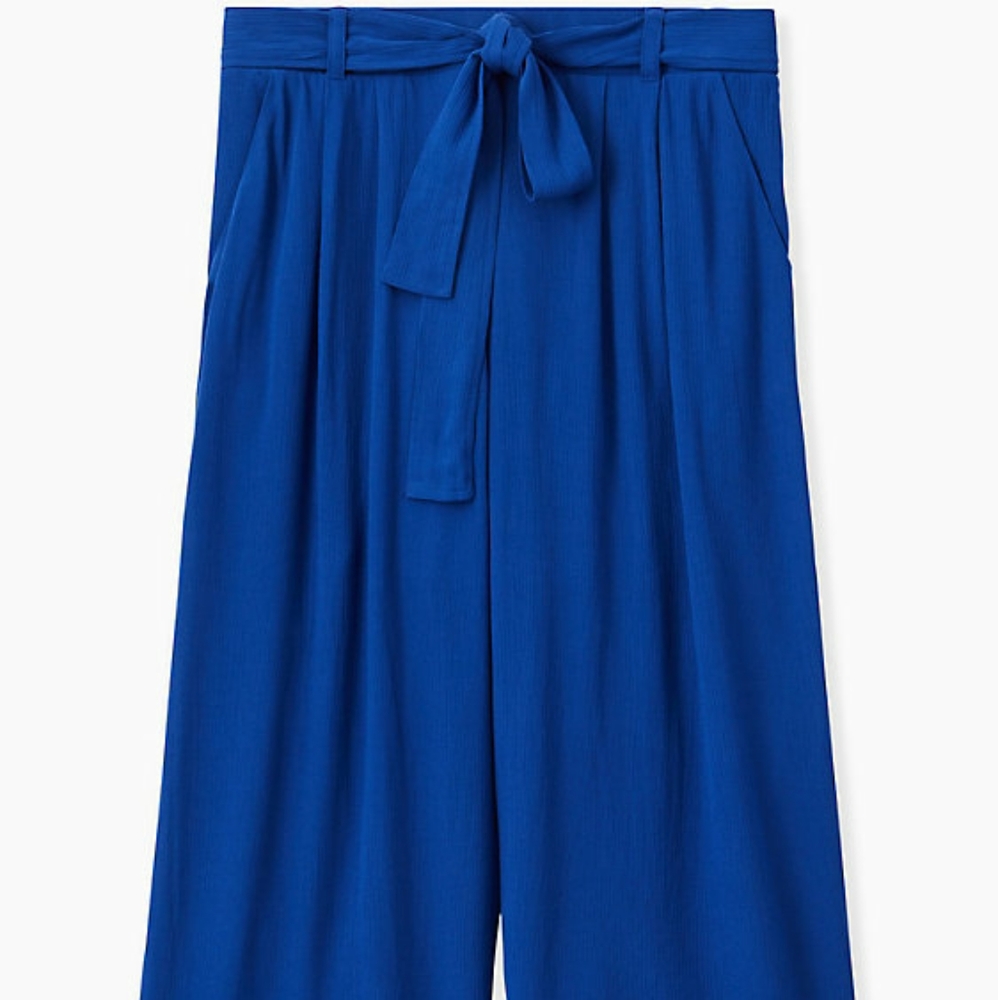 Torrid Crinkle Gauze Culotte Pants Blue 0X
